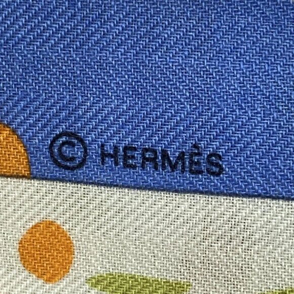 HERMES Carré Géant / Carré Green Pink Multi Cashmere - - Picture 6 of 6